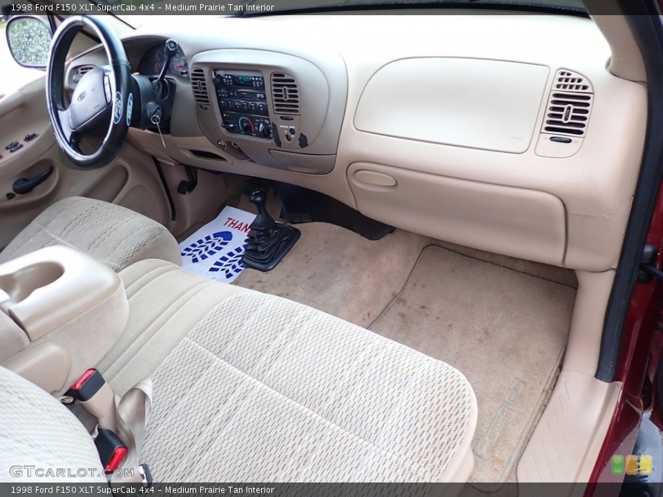 Medium Prairie Tan Interior Dashboard for the 1998 Ford F150 XLT SuperCab 4x4 #139403370