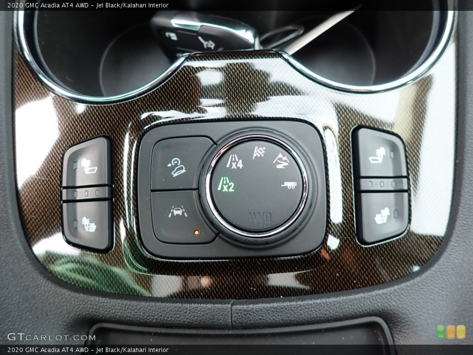 Jet Black/Kalahari Interior Controls for the 2020 GMC Acadia AT4 AWD #139404606