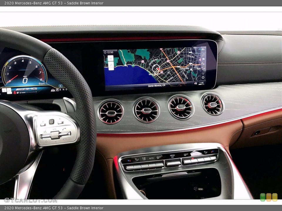 Saddle Brown Interior Navigation for the 2020 Mercedes-Benz AMG GT 53 #139407308