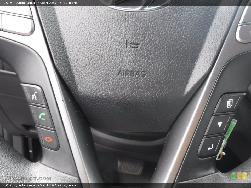 Gray Interior Steering Wheel for the 2016 Hyundai Santa Fe Sport AWD #139411560