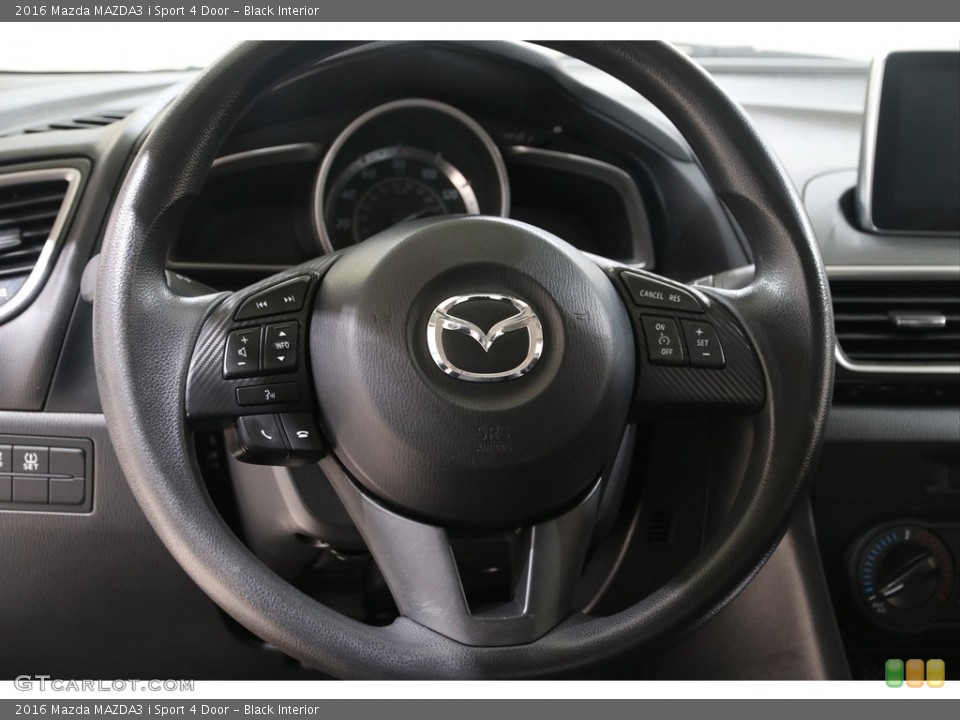 Black Interior Steering Wheel for the 2016 Mazda MAZDA3 i Sport 4 Door #139411835