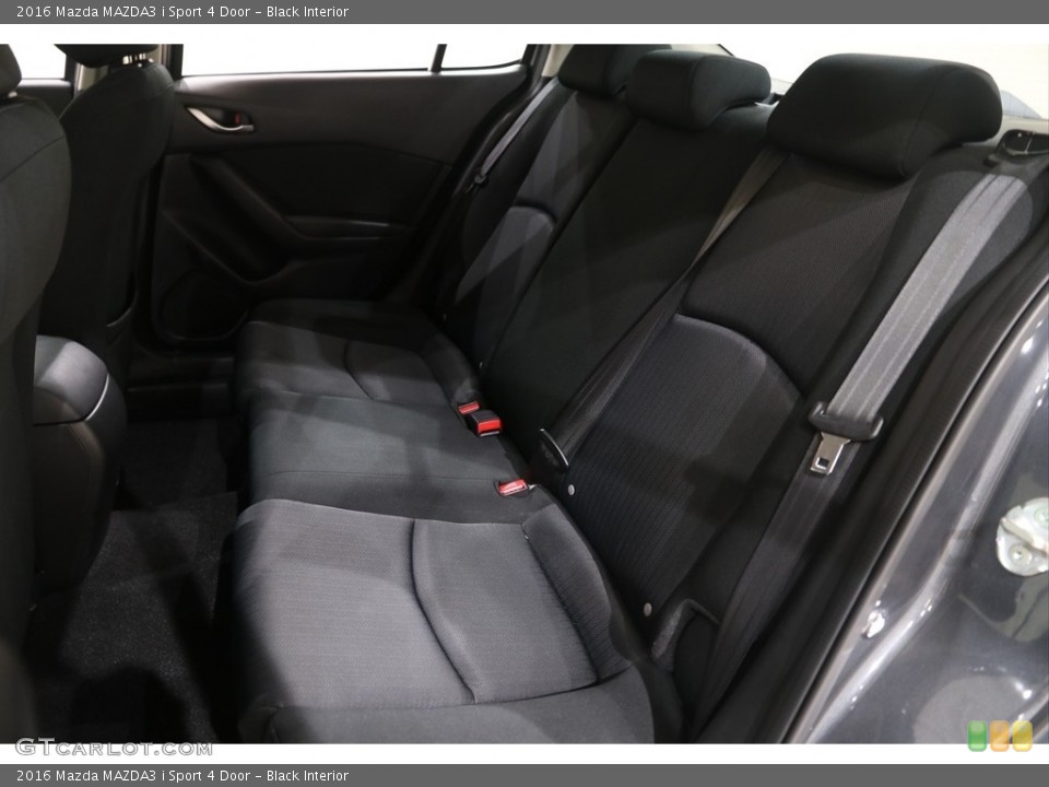 Black Interior Rear Seat for the 2016 Mazda MAZDA3 i Sport 4 Door #139412003