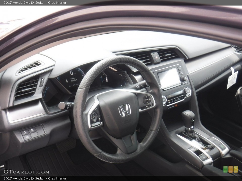 Gray Interior Steering Wheel for the 2017 Honda Civic LX Sedan #139413968