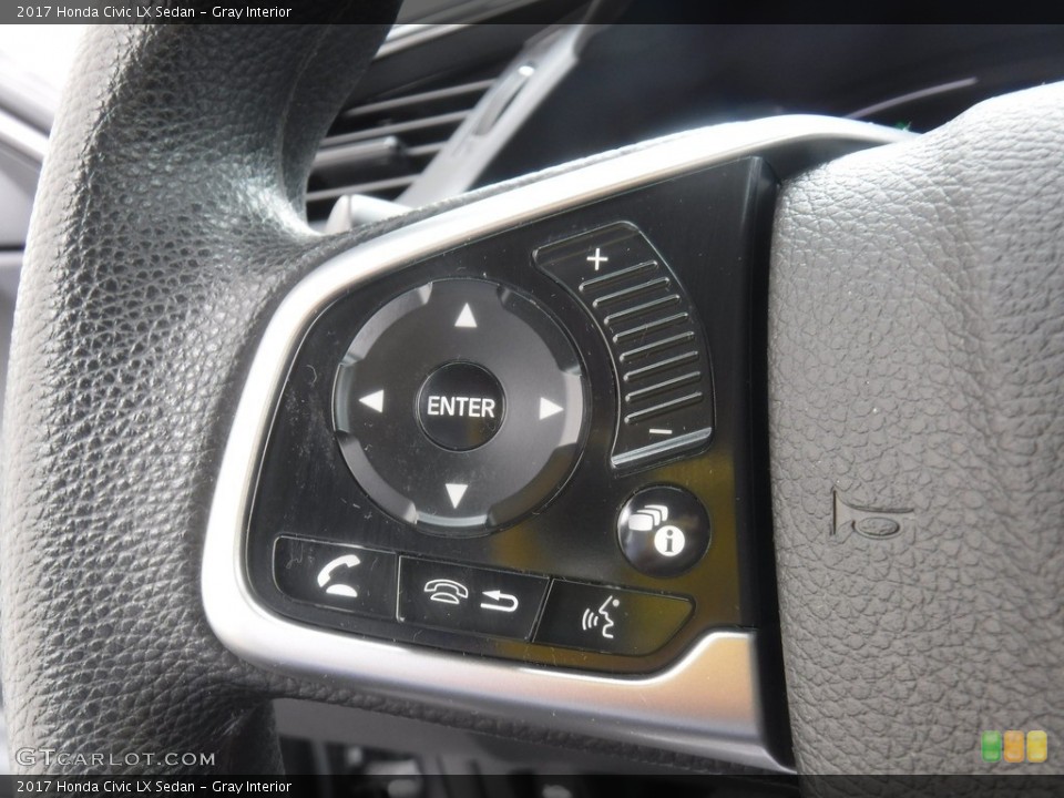 Gray Interior Steering Wheel for the 2017 Honda Civic LX Sedan #139414133
