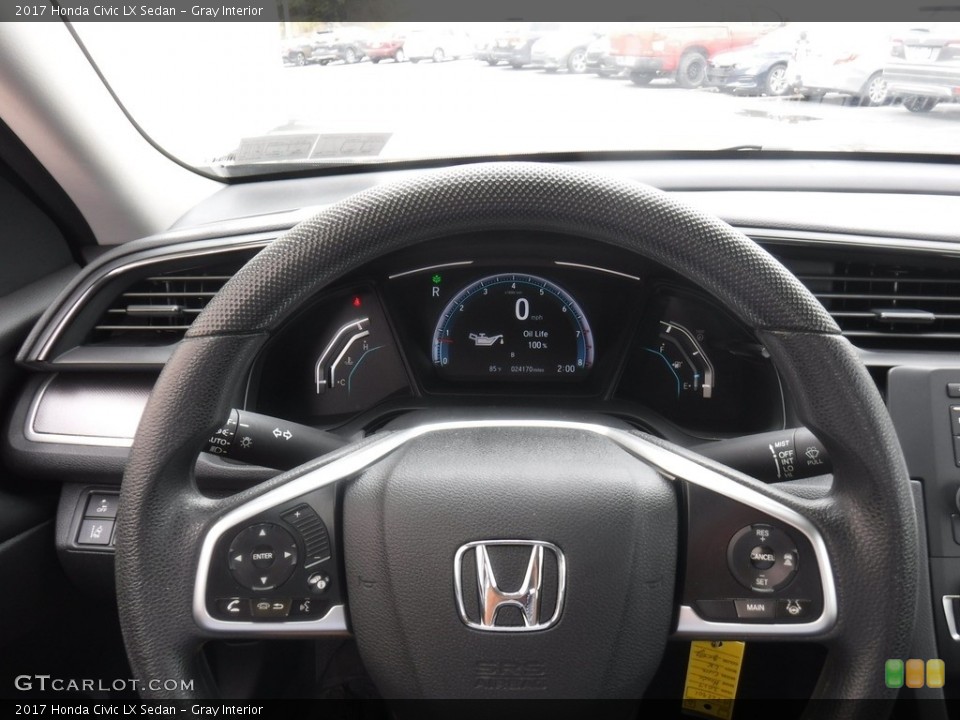 Gray Interior Steering Wheel for the 2017 Honda Civic LX Sedan #139414217