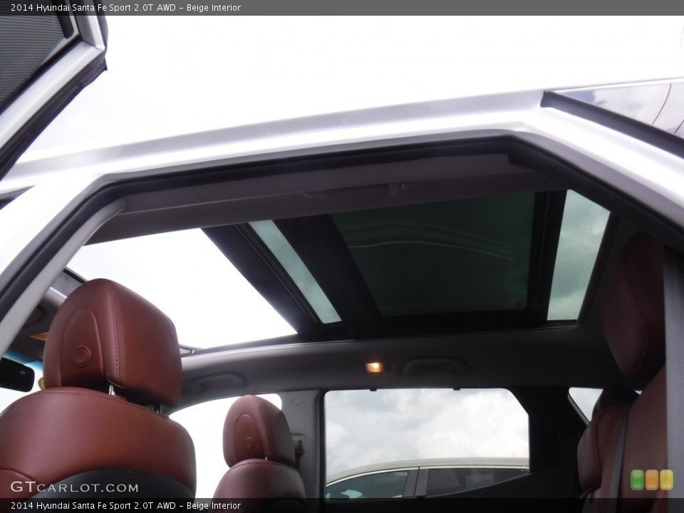 Beige Interior Sunroof for the 2014 Hyundai Santa Fe Sport 2.0T AWD #139418126