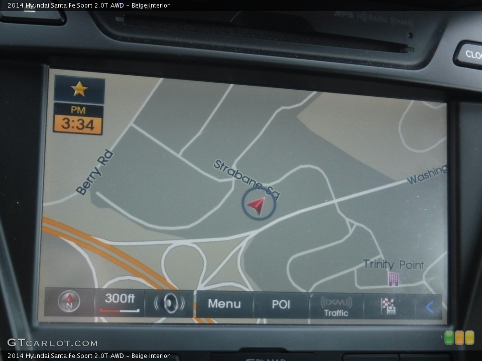 Beige Interior Navigation for the 2014 Hyundai Santa Fe Sport 2.0T AWD #139418342