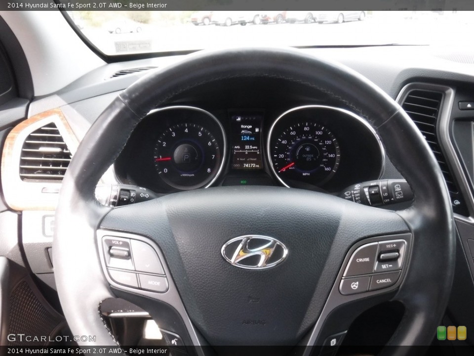 Beige Interior Steering Wheel for the 2014 Hyundai Santa Fe Sport 2.0T AWD #139418381