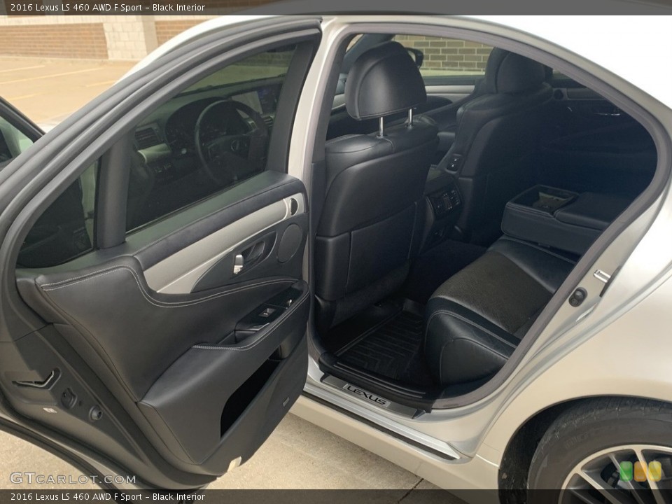 Black Interior Rear Seat for the 2016 Lexus LS 460 AWD F Sport #139419458