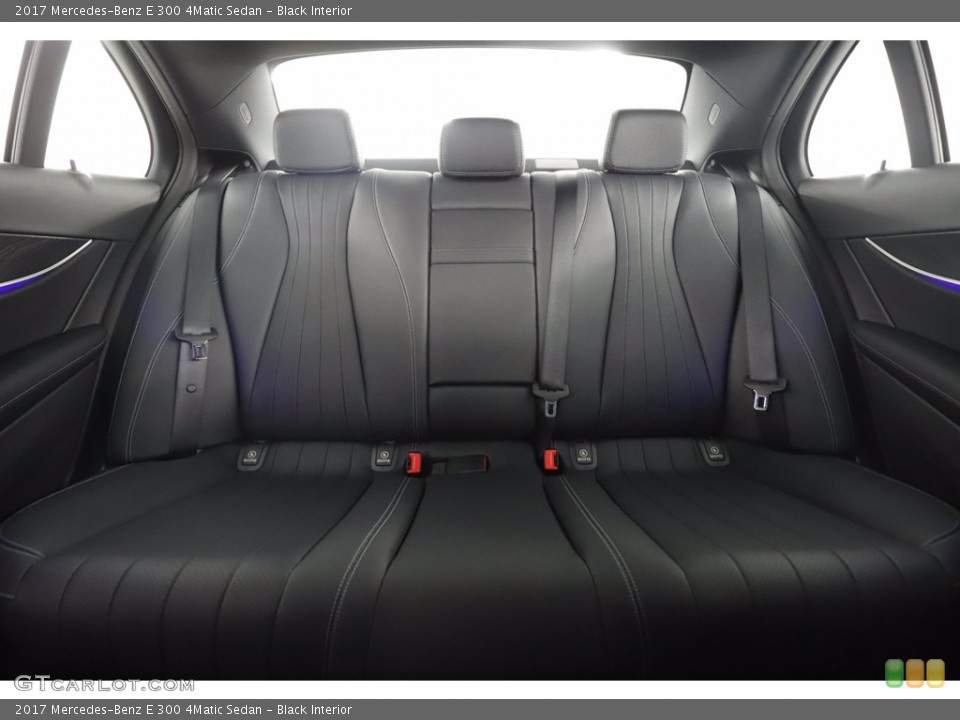 Black Interior Rear Seat for the 2017 Mercedes-Benz E 300 4Matic Sedan #139420886