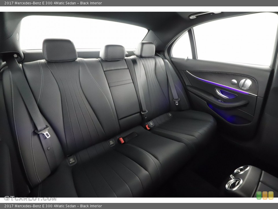 Black Interior Rear Seat for the 2017 Mercedes-Benz E 300 4Matic Sedan #139420901