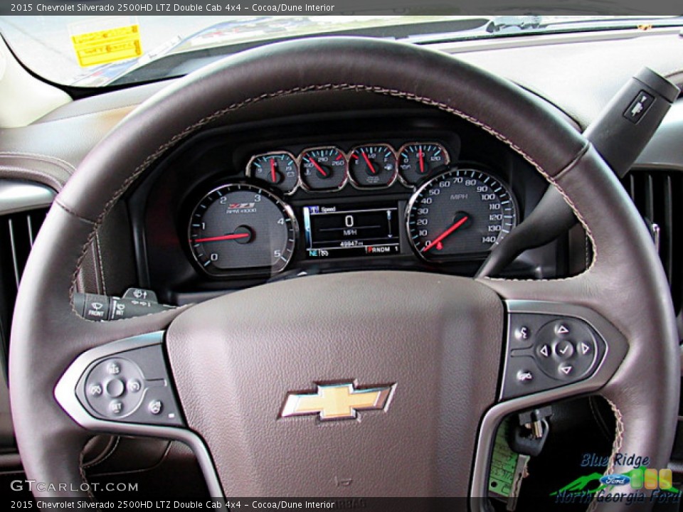 Cocoa/Dune Interior Steering Wheel for the 2015 Chevrolet Silverado 2500HD LTZ Double Cab 4x4 #139421291