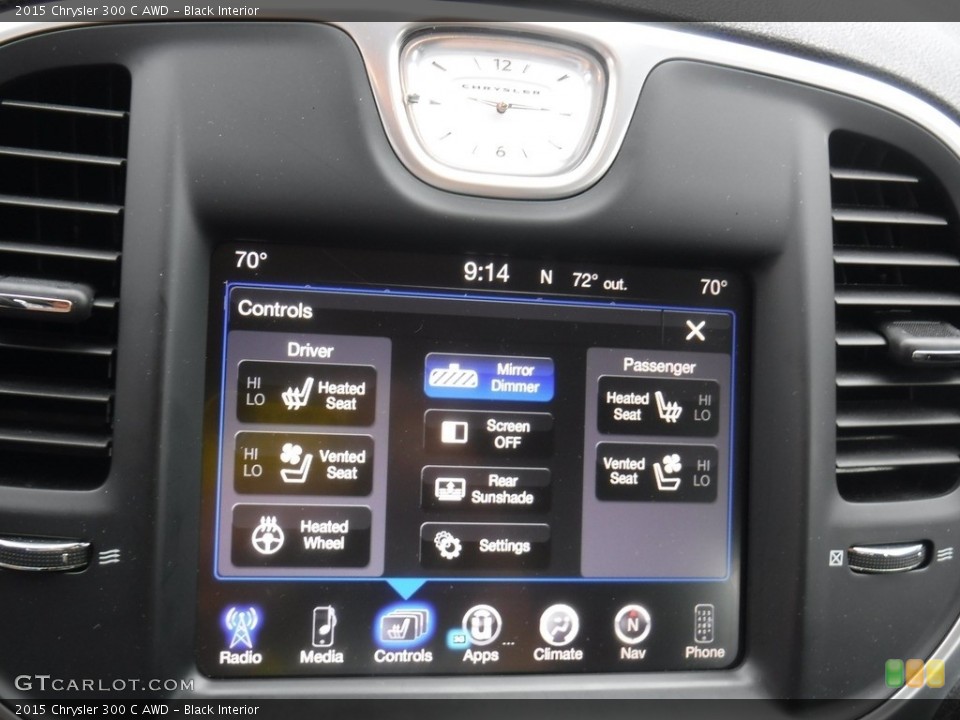 Black Interior Controls for the 2015 Chrysler 300 C AWD #139423190