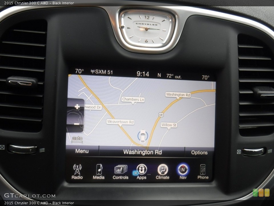 Black Interior Navigation for the 2015 Chrysler 300 C AWD #139423196