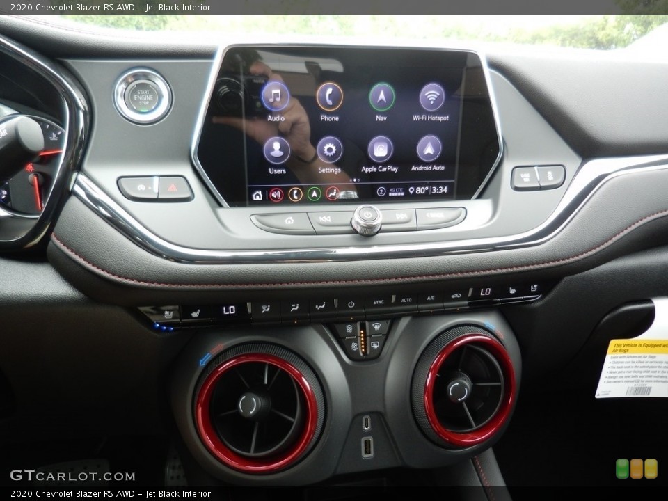 Jet Black Interior Controls for the 2020 Chevrolet Blazer RS AWD #139424676