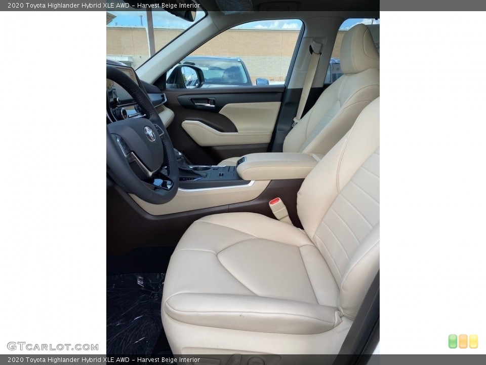 Harvest Beige Interior Front Seat for the 2020 Toyota Highlander Hybrid XLE AWD #139425969
