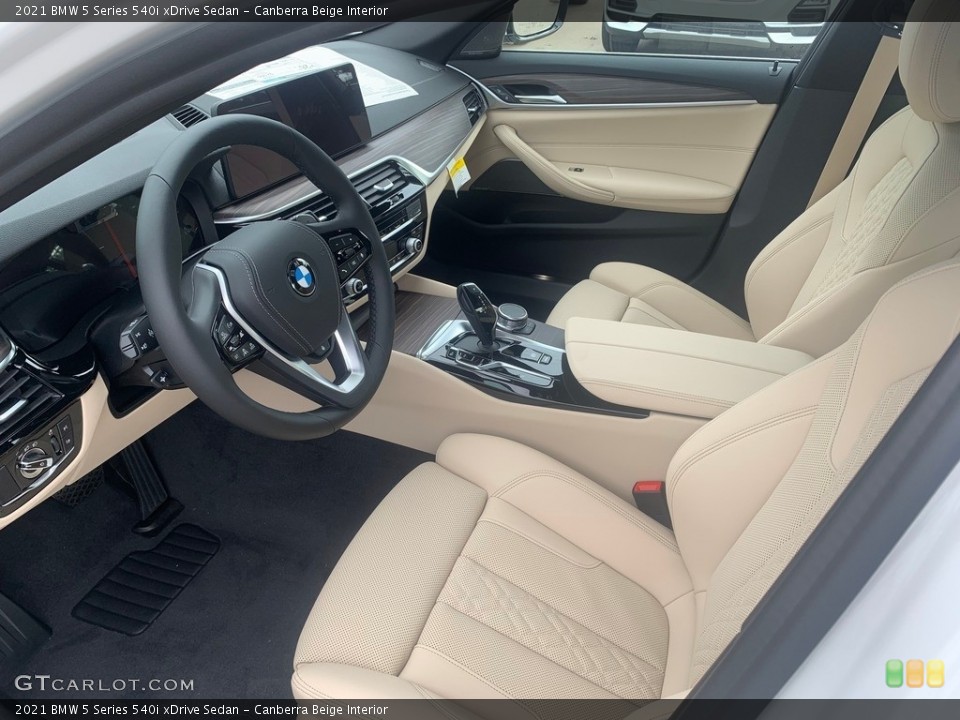Canberra Beige Interior Photo for the 2021 BMW 5 Series 540i xDrive Sedan #139429245