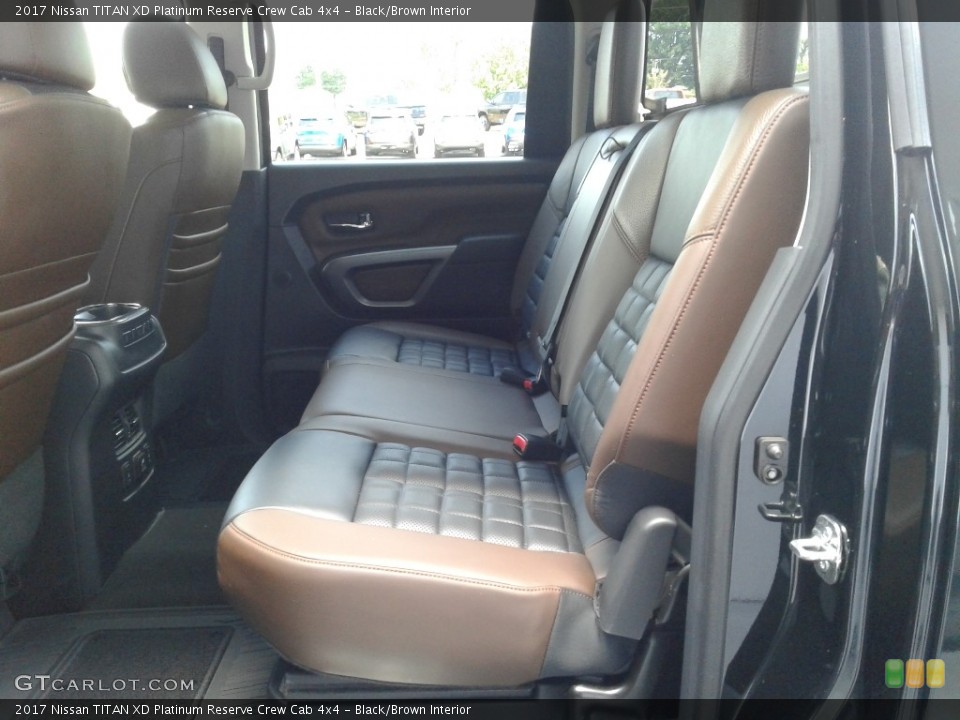 Black/Brown Interior Rear Seat for the 2017 Nissan TITAN XD Platinum Reserve Crew Cab 4x4 #139430932