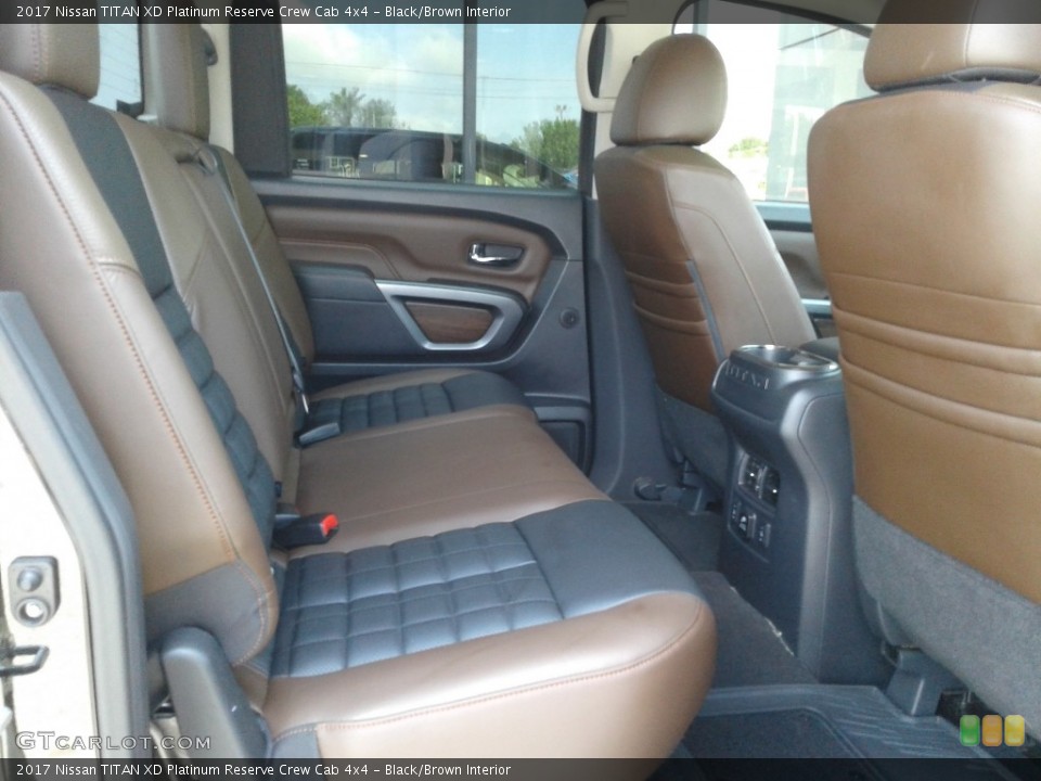 Black/Brown Interior Rear Seat for the 2017 Nissan TITAN XD Platinum Reserve Crew Cab 4x4 #139431010