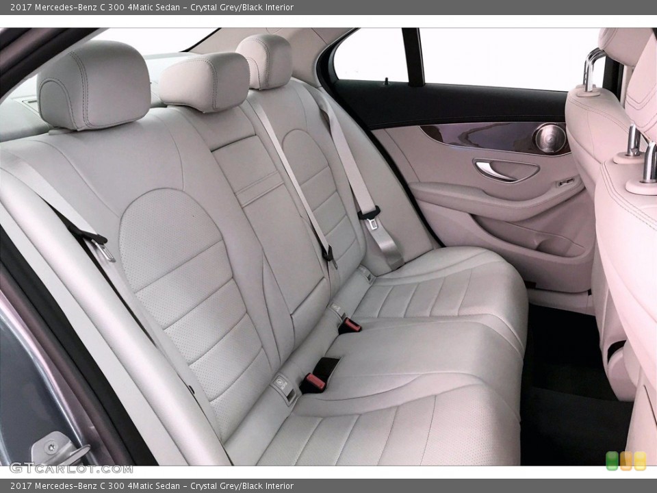 Crystal Grey/Black Interior Rear Seat for the 2017 Mercedes-Benz C 300 4Matic Sedan #139432398