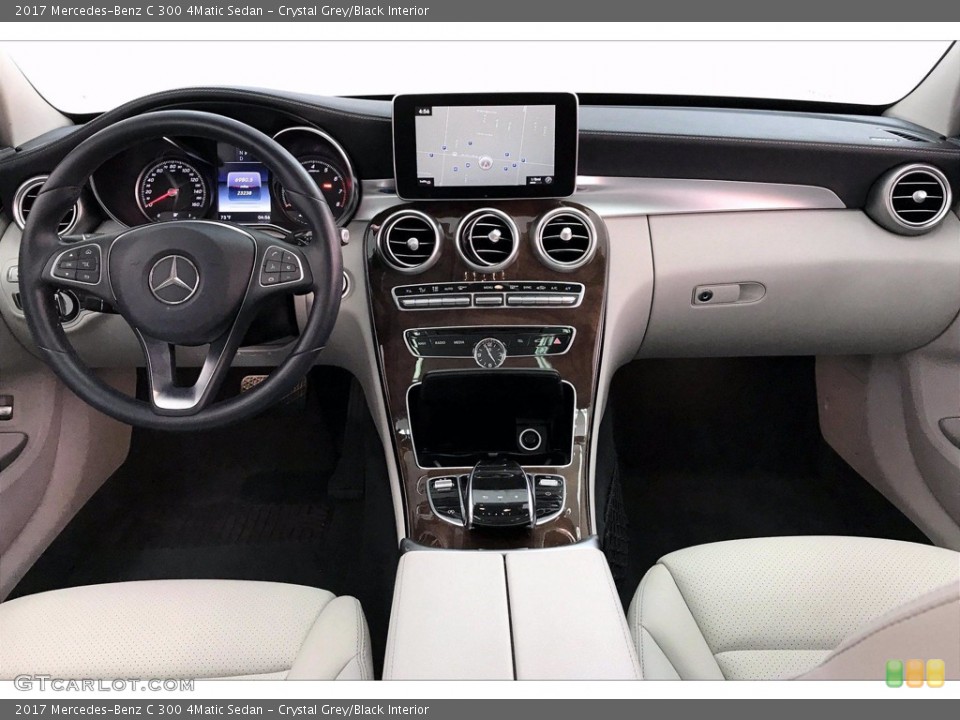 Crystal Grey/Black 2017 Mercedes-Benz C Interiors