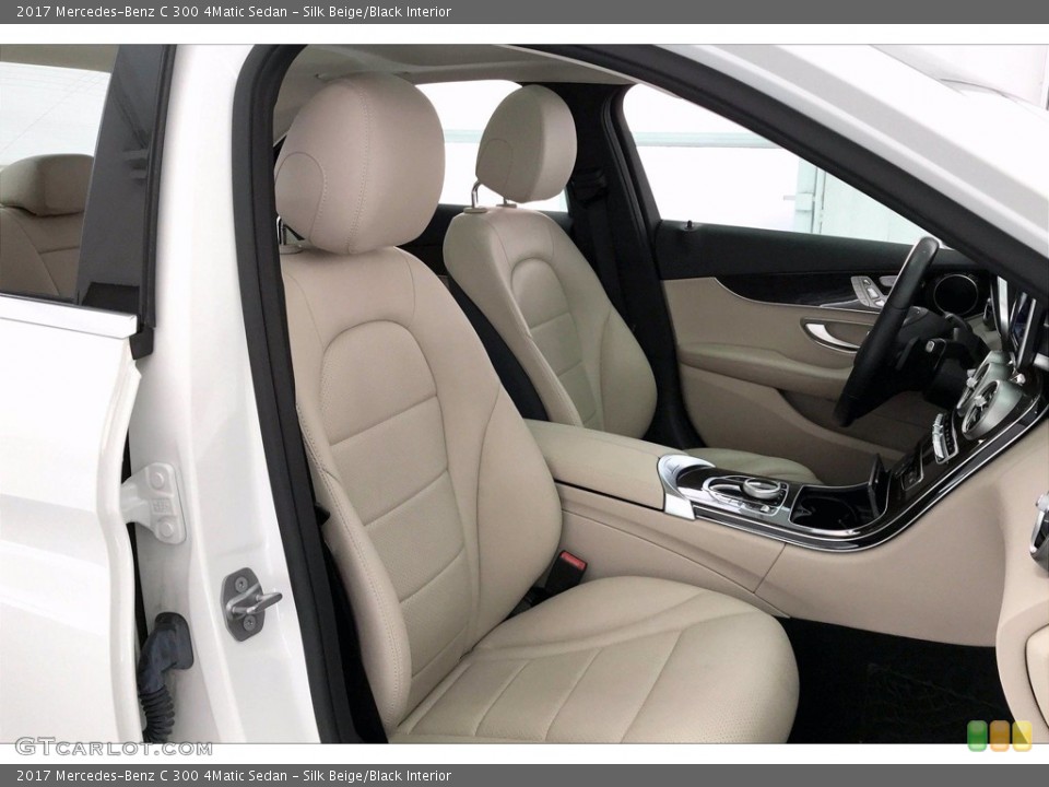 Silk Beige/Black Interior Front Seat for the 2017 Mercedes-Benz C 300 4Matic Sedan #139434633