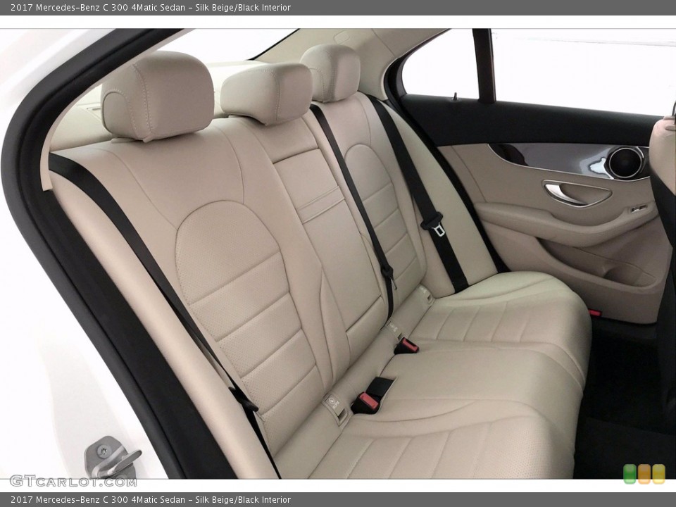 Silk Beige/Black Interior Rear Seat for the 2017 Mercedes-Benz C 300 4Matic Sedan #139434768