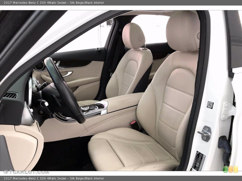 Silk Beige/Black Interior Front Seat for the 2017 Mercedes-Benz C 300 4Matic Sedan #139434792