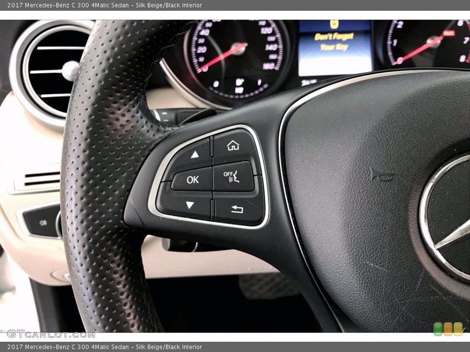 Silk Beige/Black Interior Steering Wheel for the 2017 Mercedes-Benz C 300 4Matic Sedan #139434864