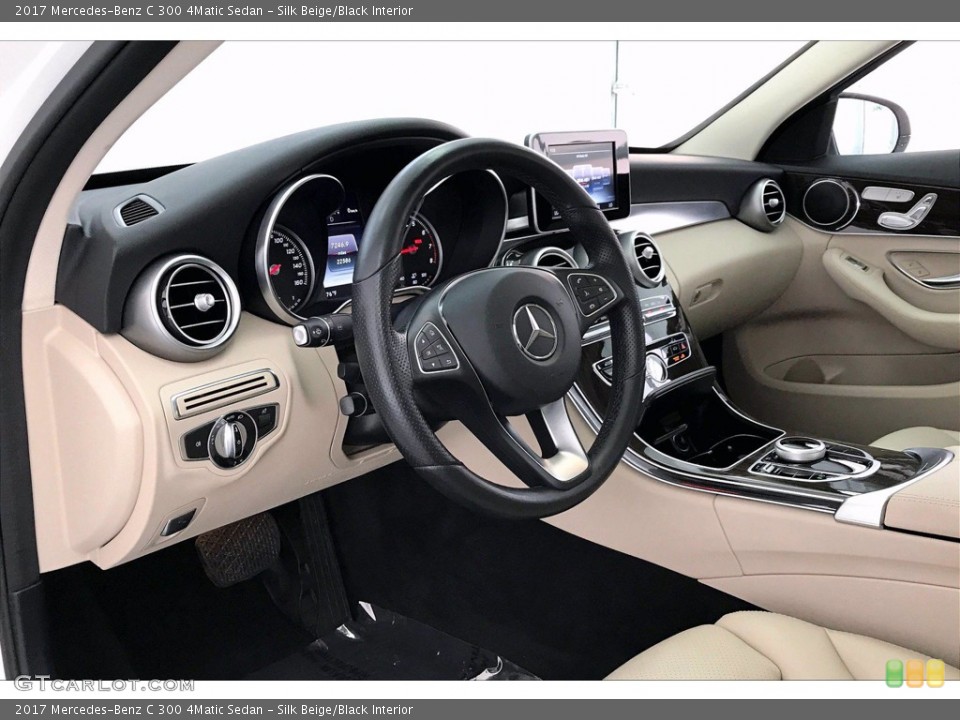 Silk Beige/Black Interior Dashboard for the 2017 Mercedes-Benz C 300 4Matic Sedan #139434918