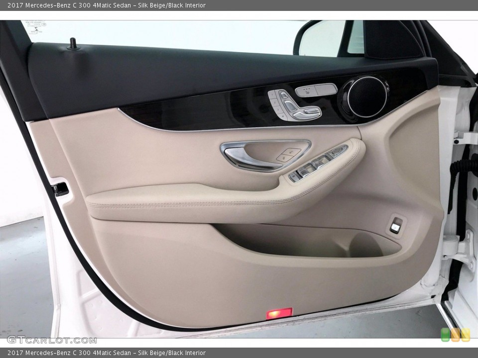 Silk Beige/Black Interior Door Panel for the 2017 Mercedes-Benz C 300 4Matic Sedan #139434960