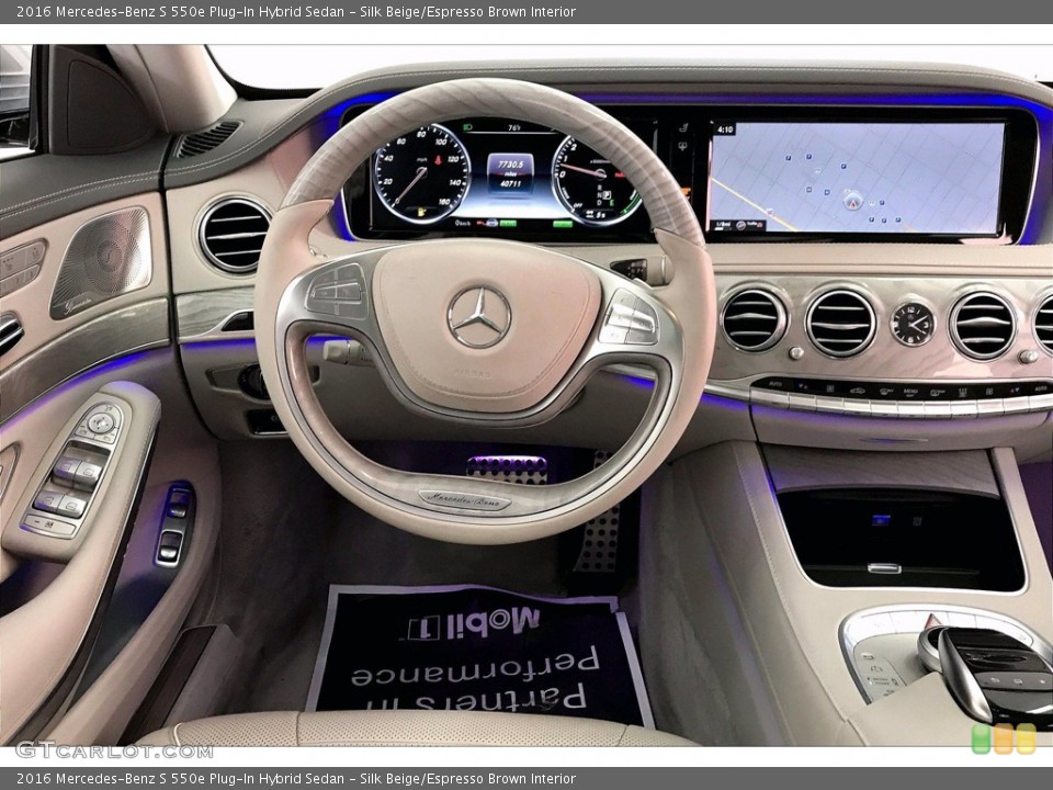Silk Beige/Espresso Brown Interior Dashboard for the 2016 Mercedes-Benz S 550e Plug-In Hybrid Sedan #139435128