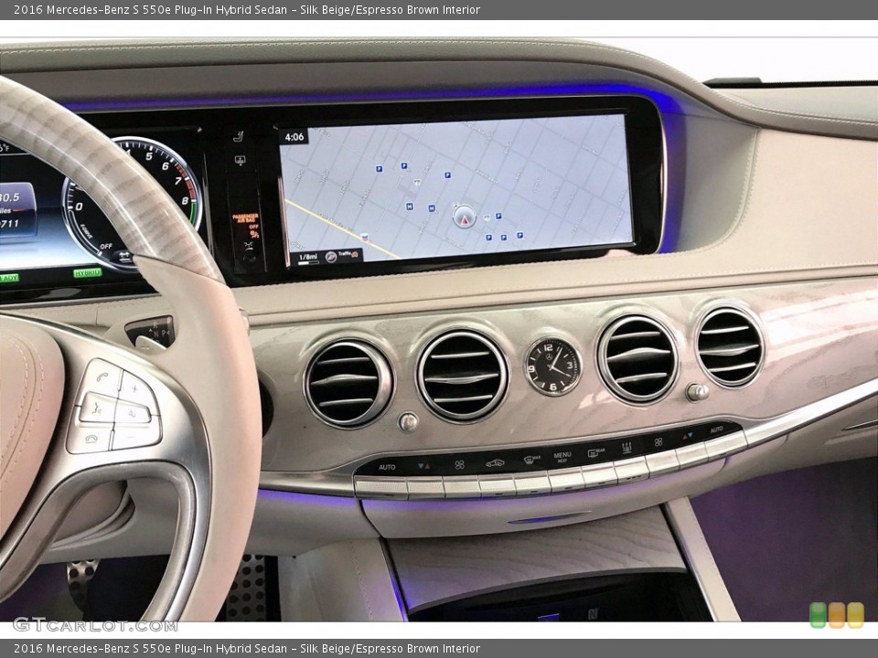 Silk Beige/Espresso Brown Interior Navigation for the 2016 Mercedes-Benz S 550e Plug-In Hybrid Sedan #139435143