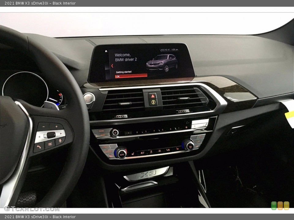 Black Interior Controls for the 2021 BMW X3 sDrive30i #139435191