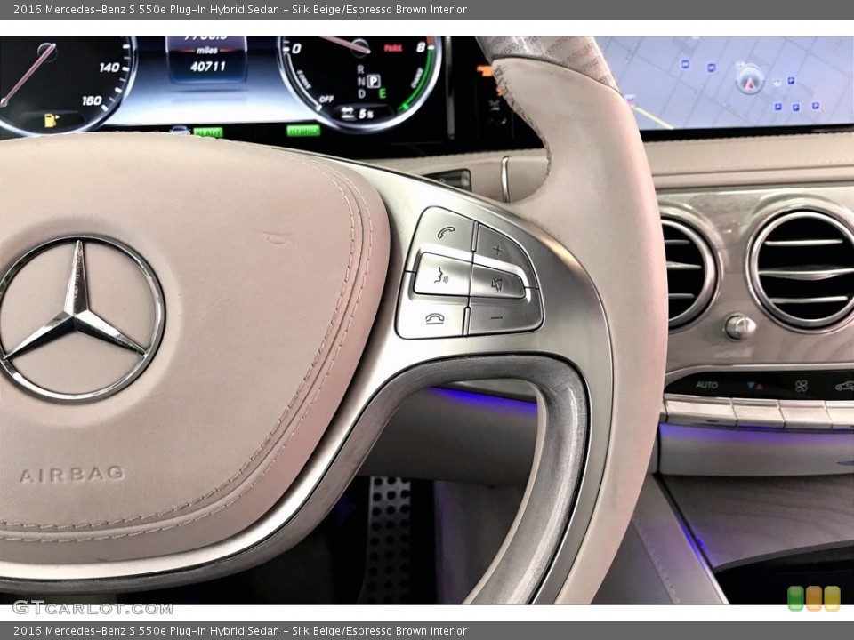 Silk Beige/Espresso Brown Interior Controls for the 2016 Mercedes-Benz S 550e Plug-In Hybrid Sedan #139435335