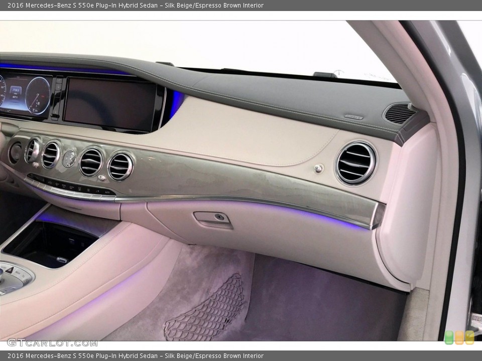 Silk Beige/Espresso Brown Interior Dashboard for the 2016 Mercedes-Benz S 550e Plug-In Hybrid Sedan #139435467