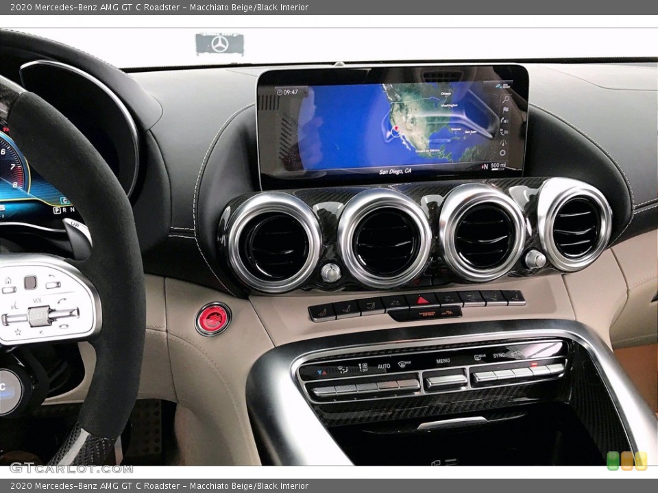 Macchiato Beige/Black Interior Controls for the 2020 Mercedes-Benz AMG GT C Roadster #139436073