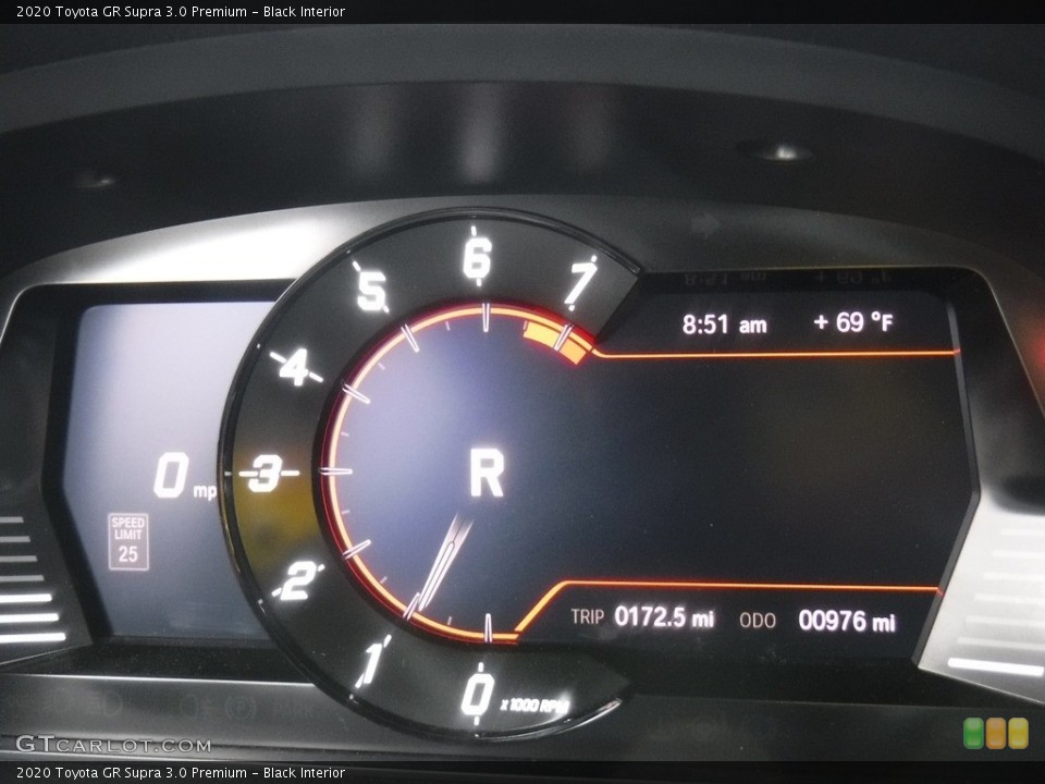 Black Interior Gauges for the 2020 Toyota GR Supra 3.0 Premium #139437966