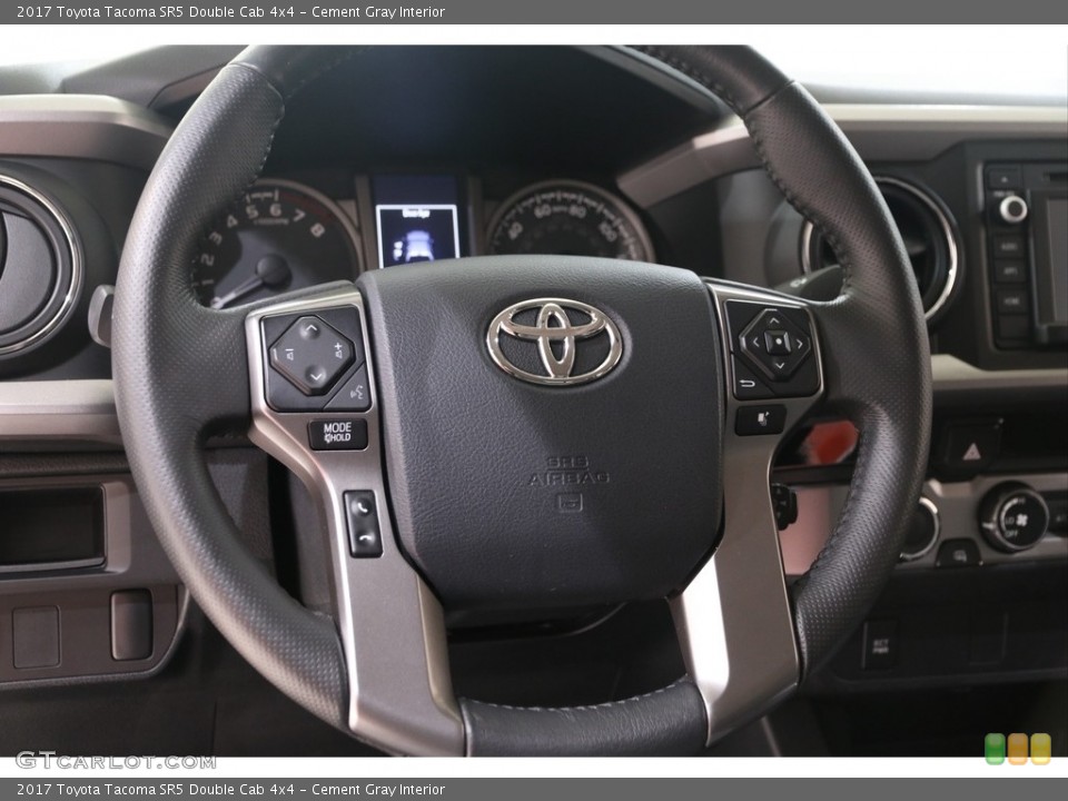Cement Gray Interior Steering Wheel for the 2017 Toyota Tacoma SR5 Double Cab 4x4 #139439394