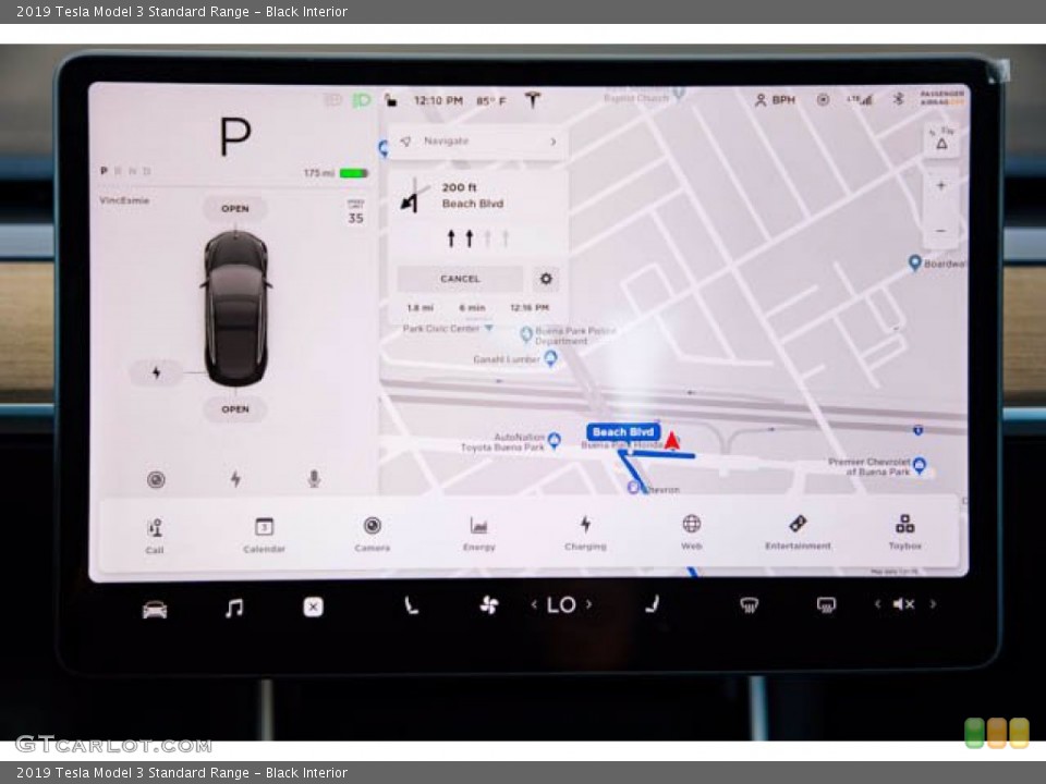 Black Interior Navigation for the 2019 Tesla Model 3 Standard Range #139439436