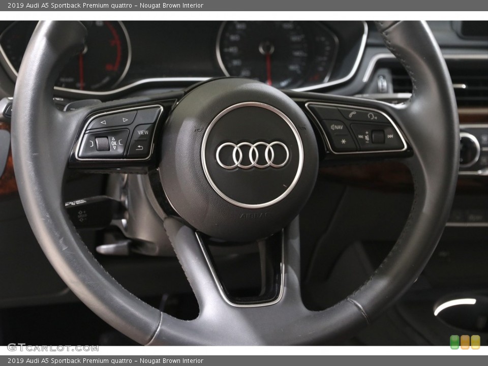 Nougat Brown Interior Steering Wheel for the 2019 Audi A5 Sportback Premium quattro #139443582