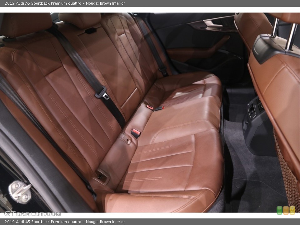 Nougat Brown Interior Rear Seat for the 2019 Audi A5 Sportback Premium quattro #139443813