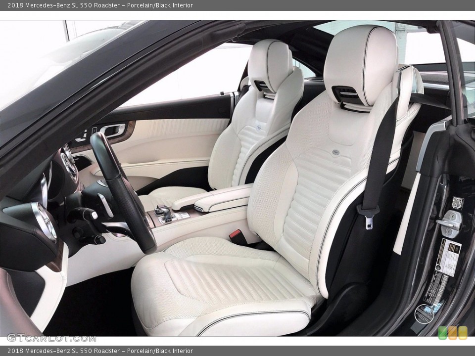Porcelain/Black Interior Front Seat for the 2018 Mercedes-Benz SL 550 Roadster #139448757