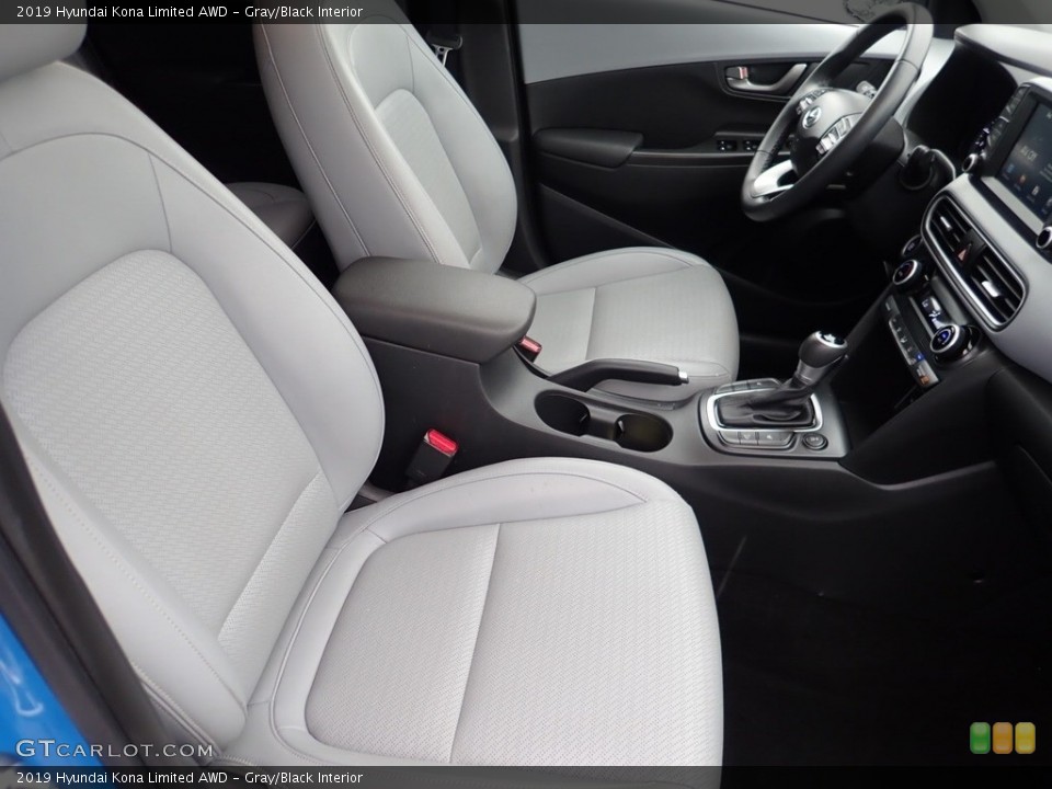 Gray/Black Interior Front Seat for the 2019 Hyundai Kona Limited AWD #139449956