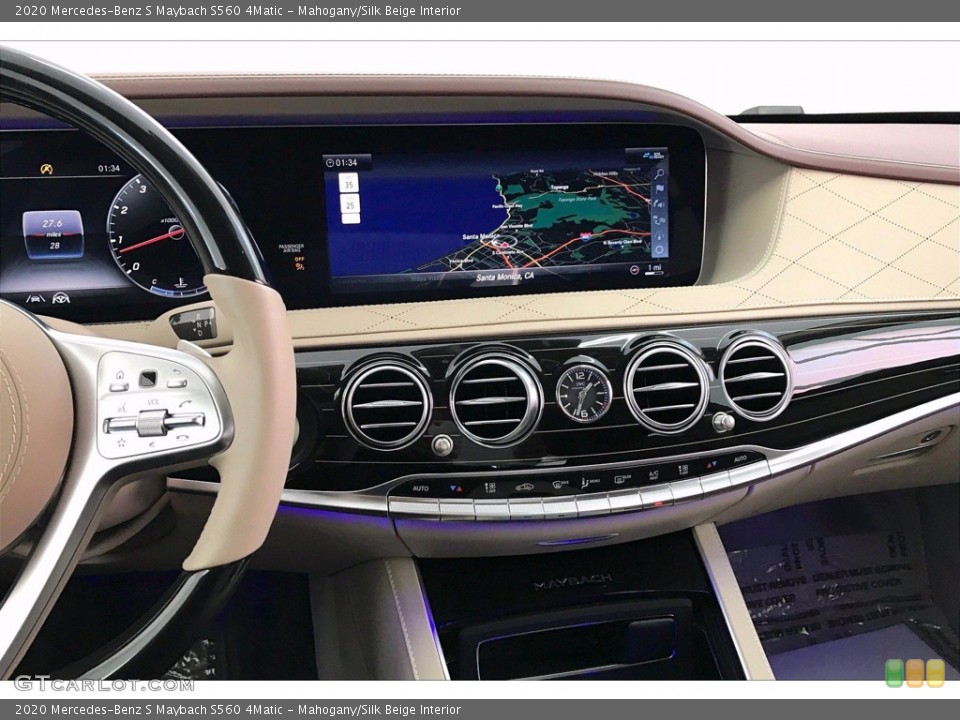 Mahogany/Silk Beige Interior Controls for the 2020 Mercedes-Benz S Maybach S560 4Matic #139452046
