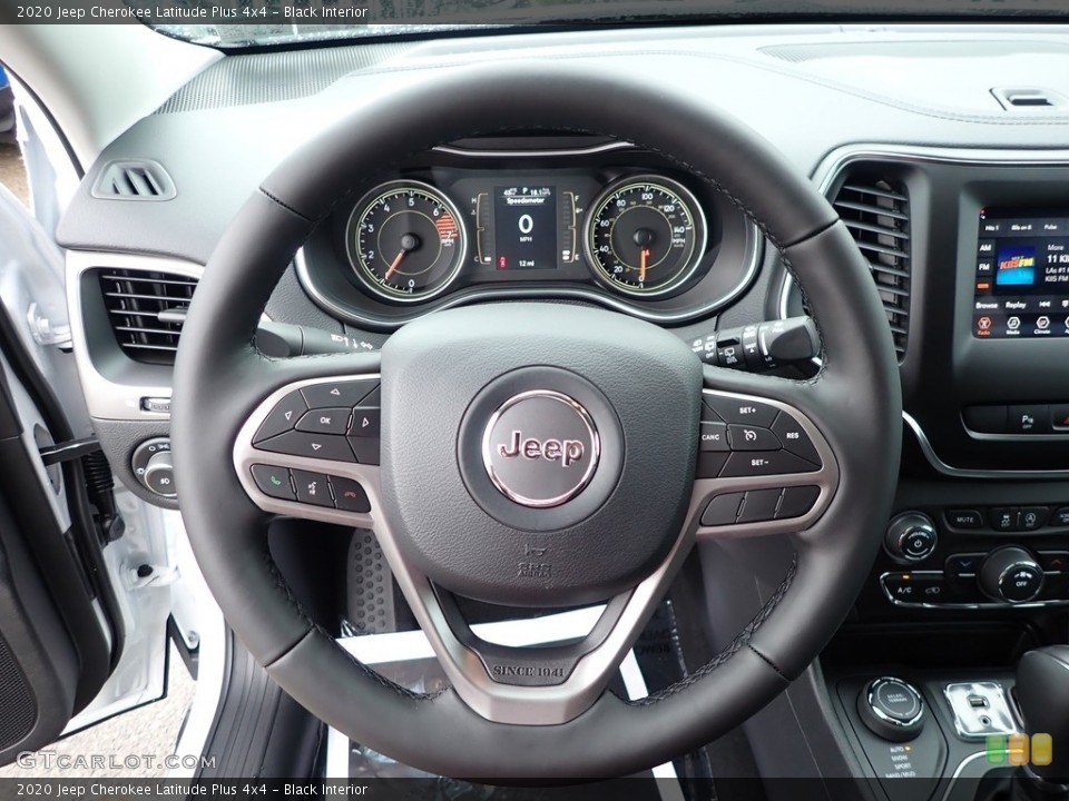 Black Interior Steering Wheel for the 2020 Jeep Cherokee Latitude Plus 4x4 #139452502