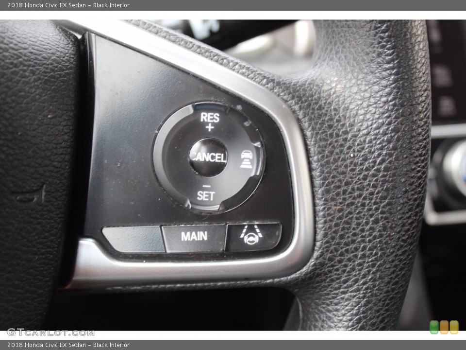 Black Interior Steering Wheel for the 2018 Honda Civic EX Sedan #139453273