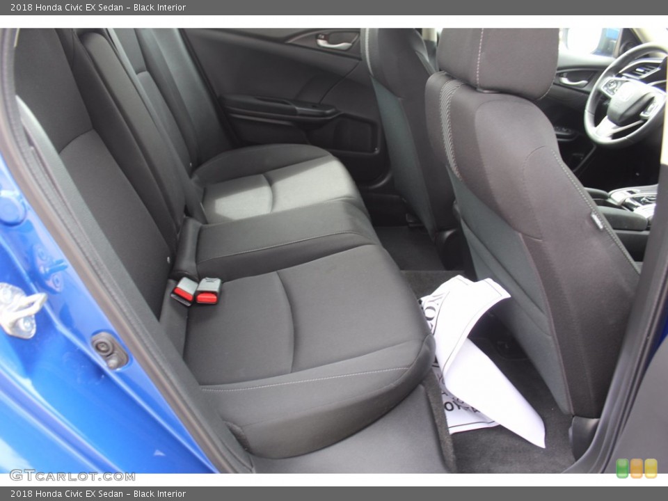 Black Interior Rear Seat for the 2018 Honda Civic EX Sedan #139453429