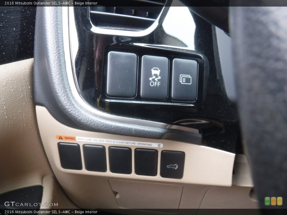 Beige Interior Controls for the 2016 Mitsubishi Outlander SEL S-AWC #139454074