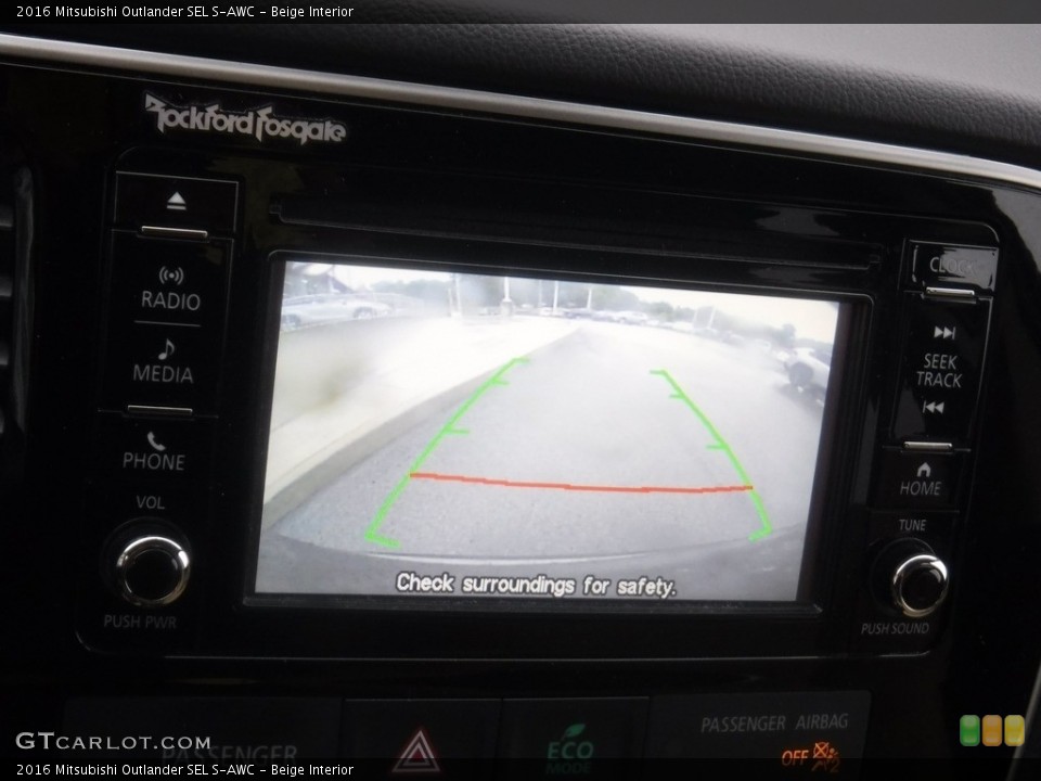 Beige Interior Controls for the 2016 Mitsubishi Outlander SEL S-AWC #139454107